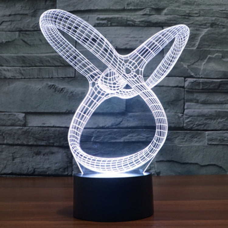 Abstract Style 3D Touch Switch Control LED Light , 7 Color Discoloration Creative Visual Stereo Lamp Desk Lamp Night Light by bashfashion