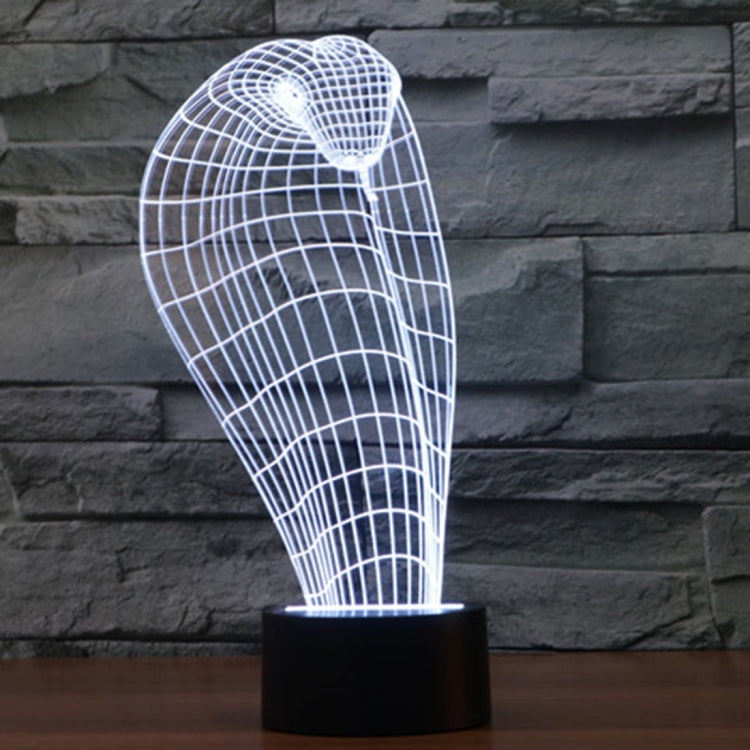 Cobra Style 3D Touch Switch Control LED Light , 7 Color Discoloration Creative Visual Stereo Lamp Desk Lamp Night Light by bashfashion
