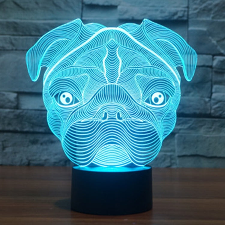 Dog Shape 3D Touch Switch Control LED Light , 7 Color Discoloration Creative Visual Stereo Lamp Desk Lamp Night Light by bashfashion