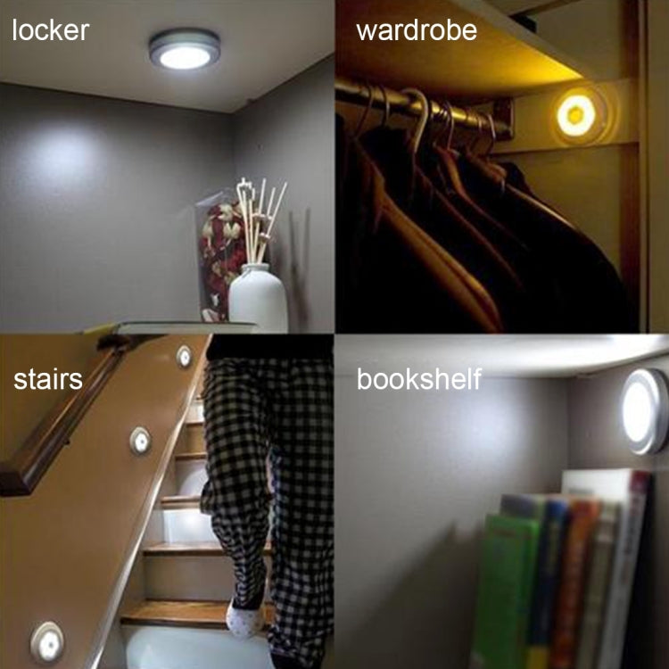PIR Human Body Motion Sensor + Light Control White Light LED Night Light, 6 LEDs Mini Lamp for Closet / Cabinet / Stairways / Bedroom, Sensor Distance: 5m, DC 5V by bashfashion