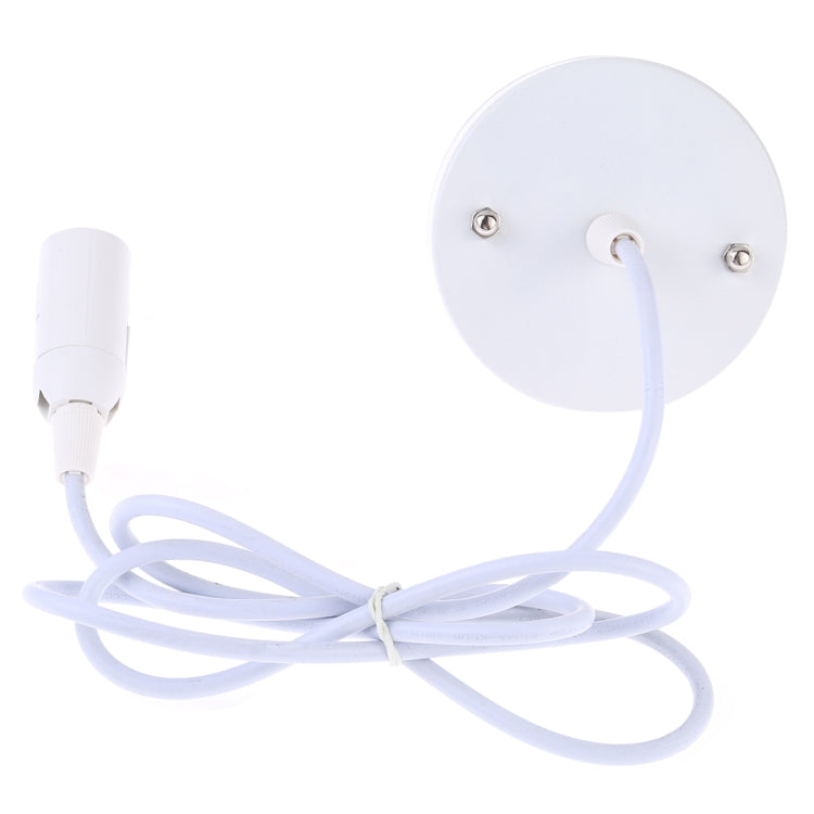 E14 Lamp Holder DIY Ceiling Chandelier Light Bulbs Screw Base Socket, Cable Length: 1m(White) by bashfashion