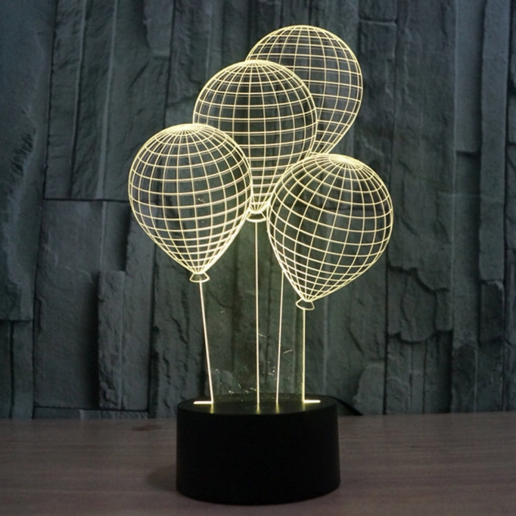 Balloon Style 3D Touch Switch Control LED Light , 7 Color Discoloration Creative Visual Stereo Lamp Desk Lamp Night Light by bashfashion