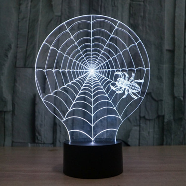 Cobweb Style 3D Touch Switch Control LED Light , 7 Colour Discoloration Creative Visual Stereo Lamp Desk Lamp Night Light by bashfashion