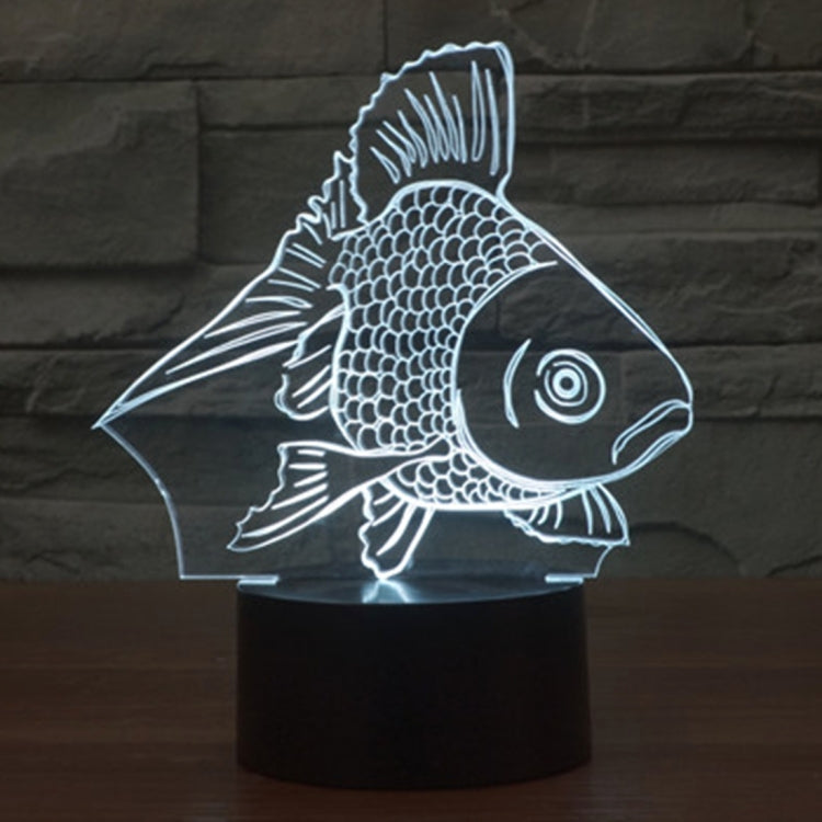 Goldfish Style 3D Touch Switch Control LED Light , 7 Color Discoloration Creative Visual Stereo Lamp Desk Lamp Night Light by bashfashion