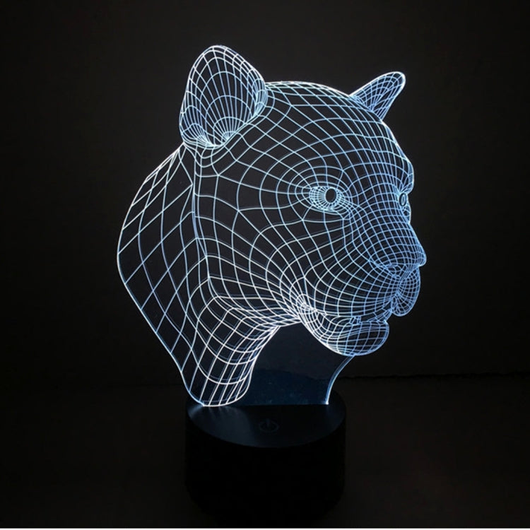 Leopard Style 3D Touch Switch Control LED Light , 7 Color Discoloration Creative Visual Stereo Lamp Desk Lamp Night Light by bashfashion