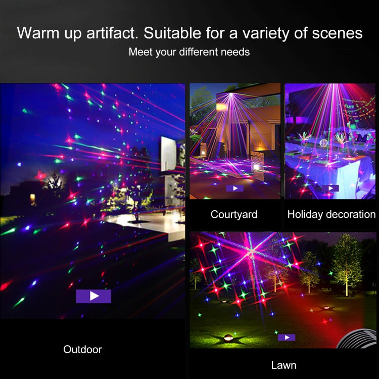 LED Outdoor Courtyard Laser Projection Decorative Light IP44 Waterproof with Remote Control, US Plug (Black) by bashfashion