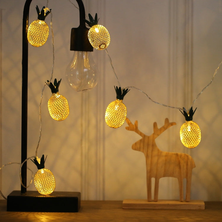 3m Iron Pineapple USB Plug Romantic LED String Holiday Light, 20 LEDs Teenage Style Warm Fairy Decorative Lamp for Christmas, Wedding, Bedroom (Warm White) by bashfashion