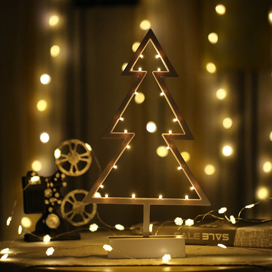 Christmas Tree Shape Romantic LED String Holiday Light with Holder, Warm Fairy Decorative Lamp Night Light for Christmas, Wedding, Bedroom(Warm White) by bashfashion