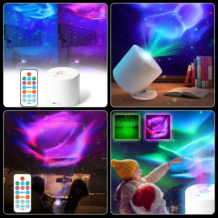 SA200 Starry Projector Sound Remote Control Night Light(Colorful Light) by bashfashion