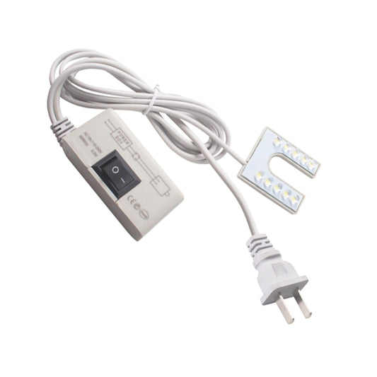 10 LEDs Sewing Machine Lamp U-shaped Highlight Magnet Working Energy-saving Lamp (US Plug) by bashfashion