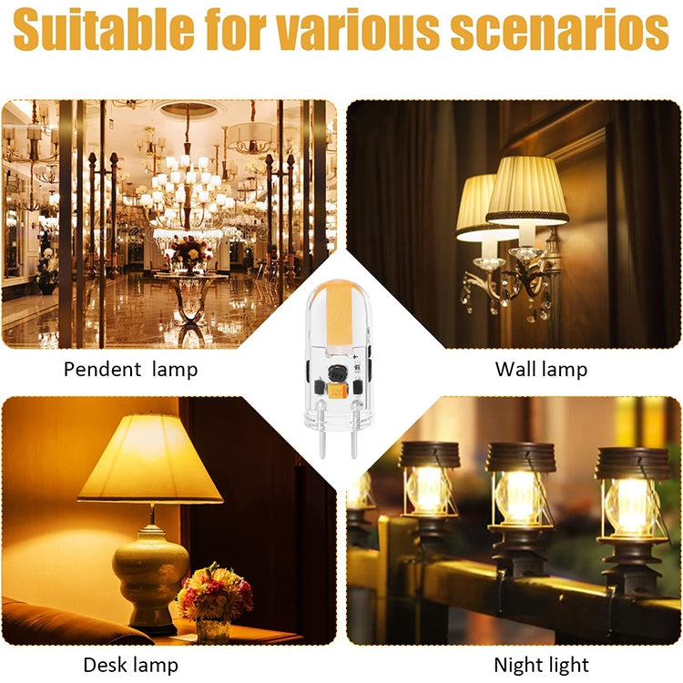 GY6.35 2W 110-140LM LED 1505 COB Corn Light Bulb, AC/DC 12V (Warm White) by bashfashion