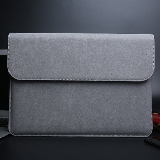 Horizontal Matte Leather Laptop Inner Bag for MacBook Air 11.6 inch A1465 (2012 - 2015) / A1370 (2010 - 2011)(Dark Gray) by bashfashion