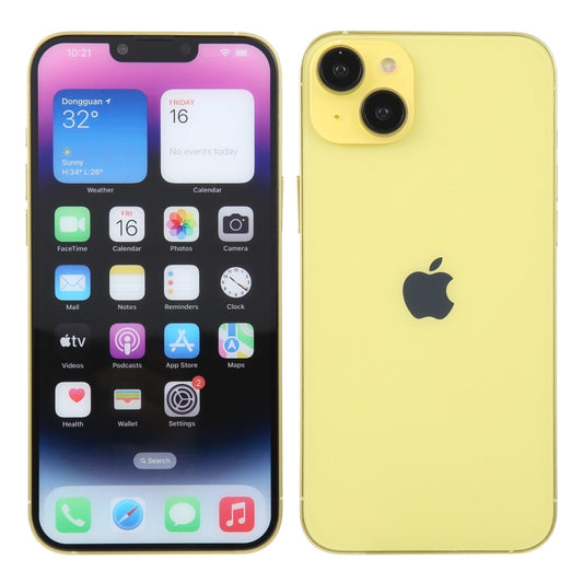 For iPhone 14 Plus Color Screen Non-Working Fake Dummy Display Model (Yellow) by bashfashion
