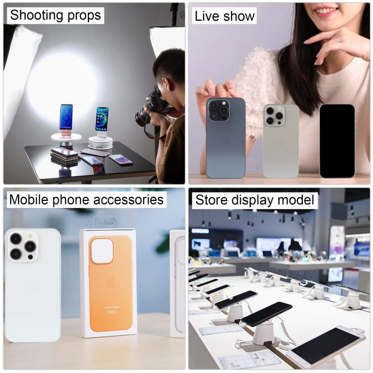 For iPhone 15 Pro Black Screen Non-Working Fake Dummy Display Model (Black Titanium) by bashfashion