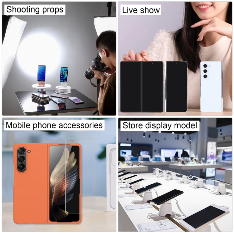 For Samsung Galaxy Z Fold5 Black Screen Non-Working Fake Dummy Display Model (White) by bashfashion