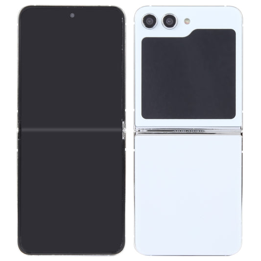 For Samsung Galaxy Z Flip5 Black Screen Non-Working Fake Dummy Display Model (White) by bashfashion