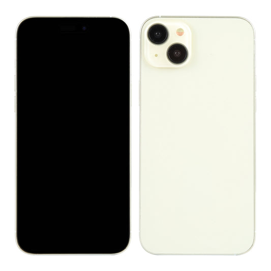 For iPhone 15 Black Screen Non-Working Fake Dummy Display Model (Yellow) by bashfashion