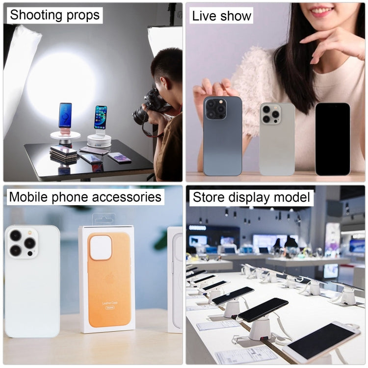 For iPhone 15 Pro Black Screen Non-Working Fake Dummy Display Model (Natural Titanium) by bashfashion