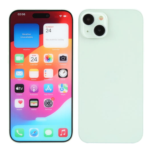 For iPhone 15 Color Screen Non-Working Fake Dummy Display Model (Green) by bashfashion