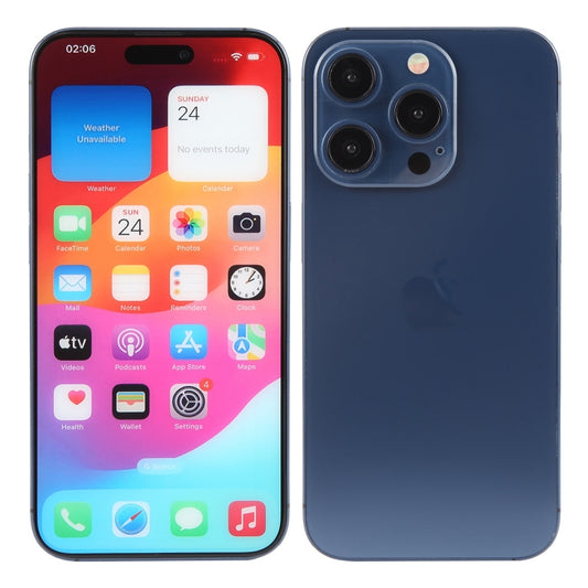 For iPhone 15 Pro Max Color Screen Non-Working Fake Dummy Display Model (Blue) by bashfashion