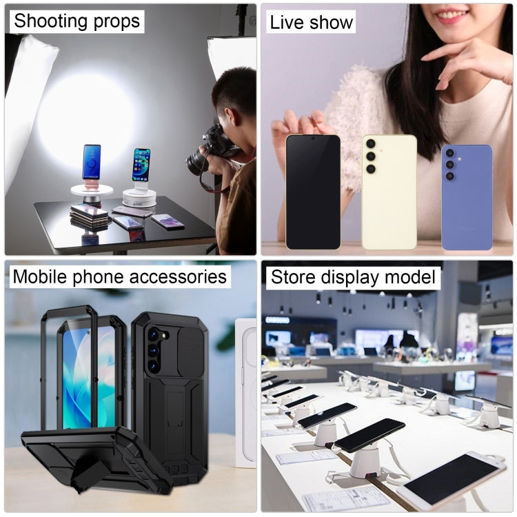 For Samsung Galaxy S24+ 5G Black Screen Non-Working Fake Dummy Display Model (Purple) by bashfashion