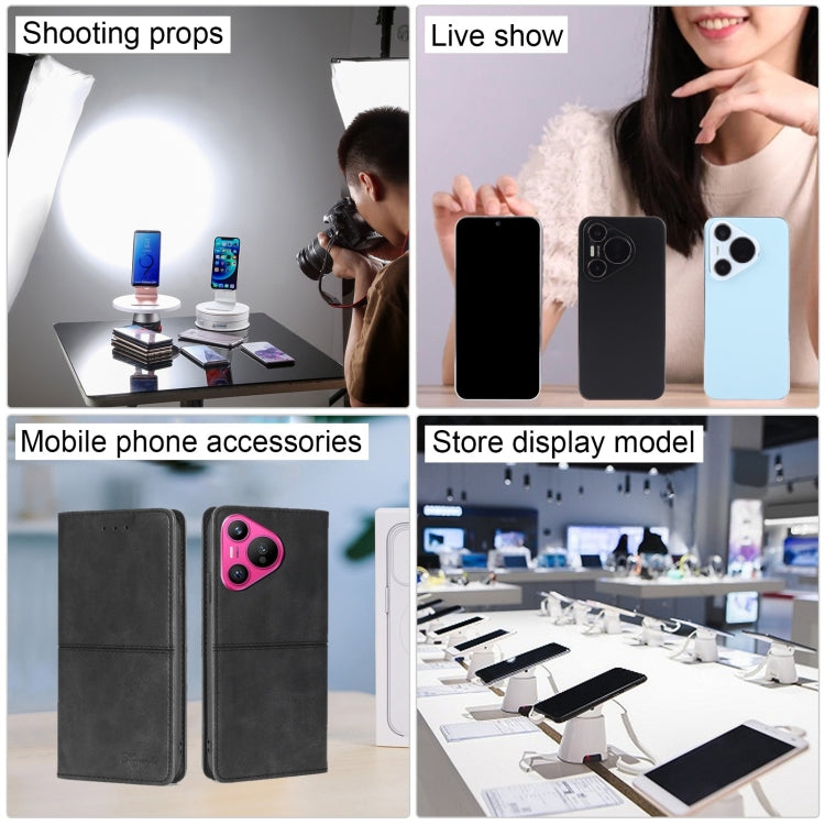 For Huawei Pura 70 Black Screen Non-Working Fake Dummy Display Model (Rose Red) by bashfashion