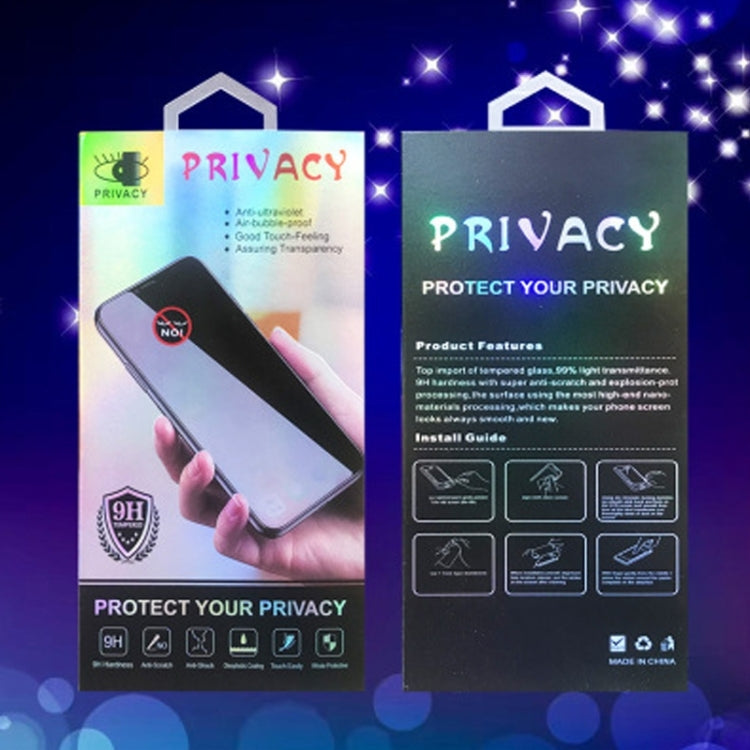 For Galaxy Note 10 0.3mm 9H Surface Hardness 3D Privacy Curved Edge Glue Curved Full Screen Tempered Glass Film, Fingerprint Unlock Is Not Supported (Black) by bashfashion