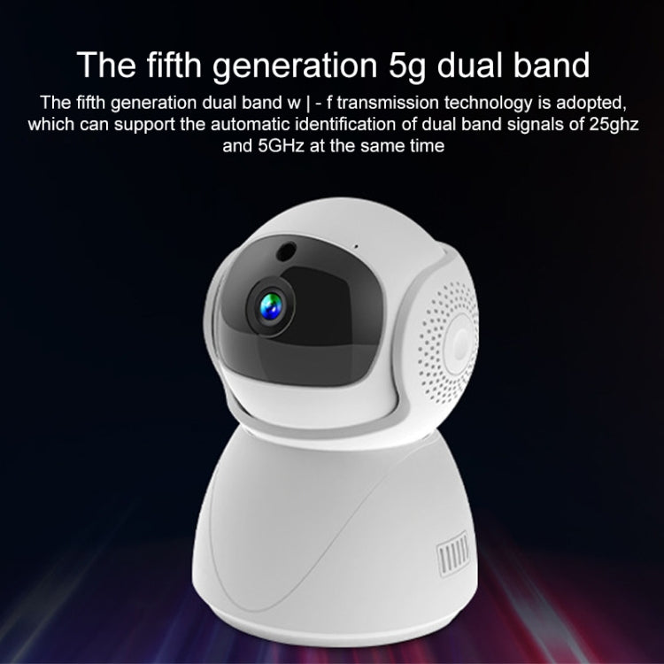 ZAS-5G01 1080P Home 5G WiFi Dual-band Panoramic Camera with 32GB TF Card, Support IR Night Vision & AP Hot Spot & Designated Alarm Area, US Plug by bashfashion