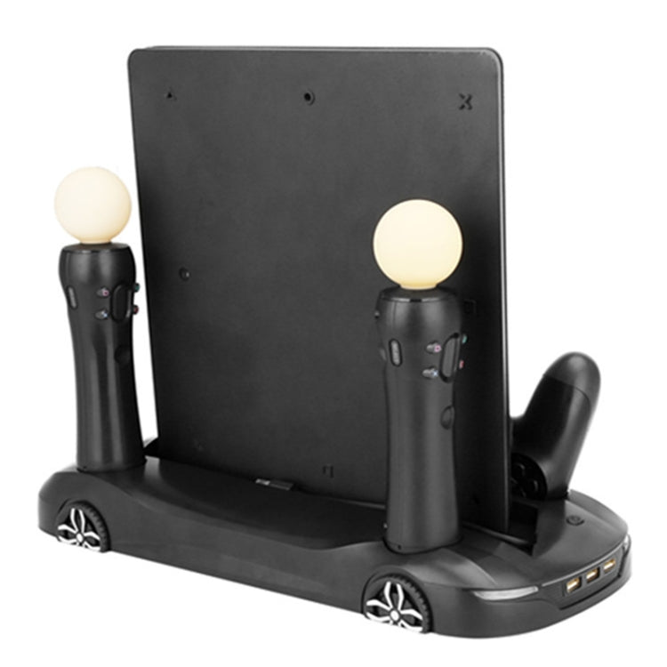 Multi-function Host Machine Dissipate Heat Charging Base Holder for PS4 Pro / Slim(White) by bashfashion