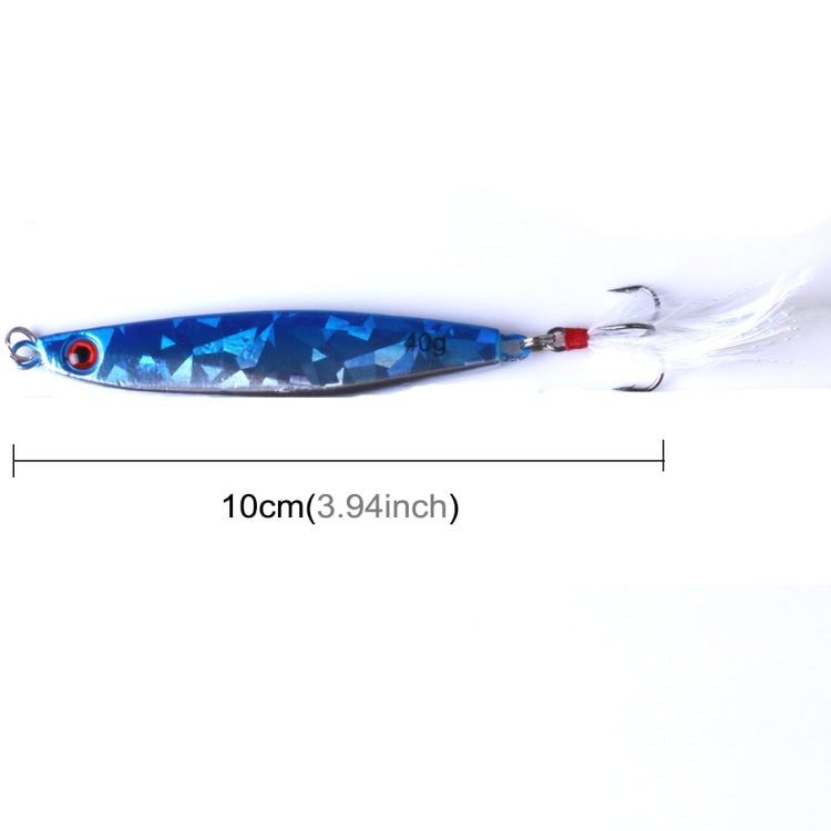 HENGJIA 7 PCS Metal Lures Iron 8cm/40g Fishing Lures Bait with Feather Hook by HENGJIA