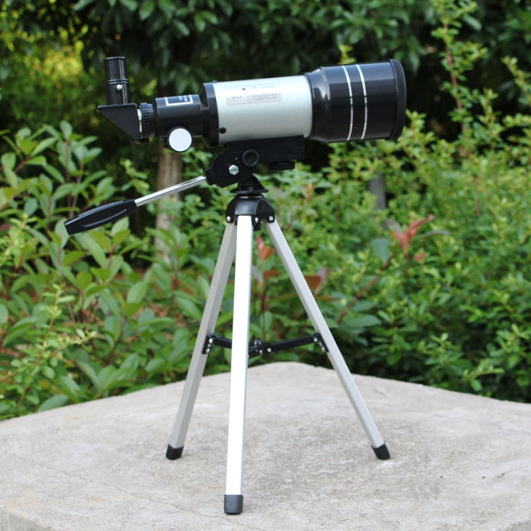 F30070M Portable Professional High Definition High Times Espace Astronomical Telescope Spotting Scope with Tripod(Silver) by bashfashion