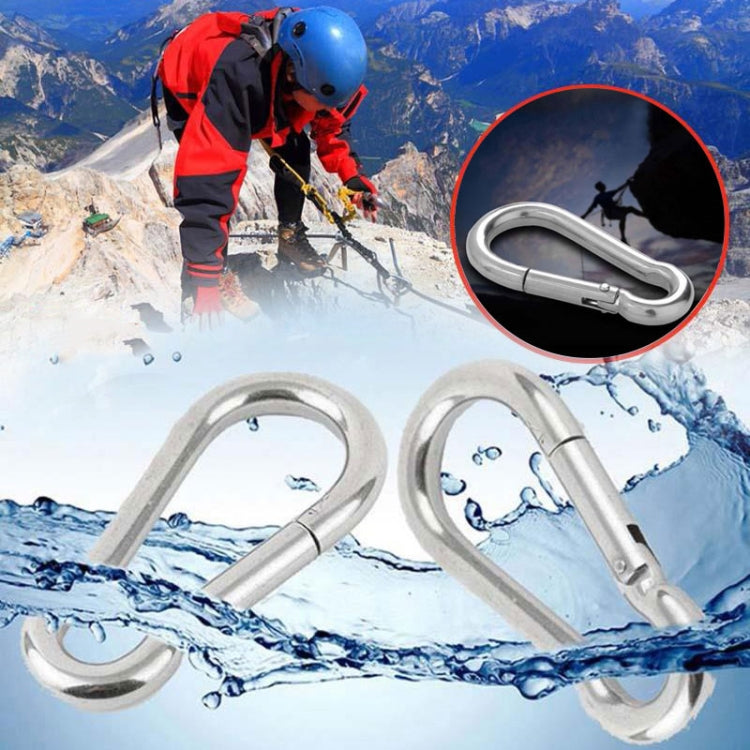 M9 Stainless Steel Carabiner Spring Hook Multi-tool Mountaineering Buckle Lock Camping Hook Rope, Inner Diameter: 8.84mm by bashfashion