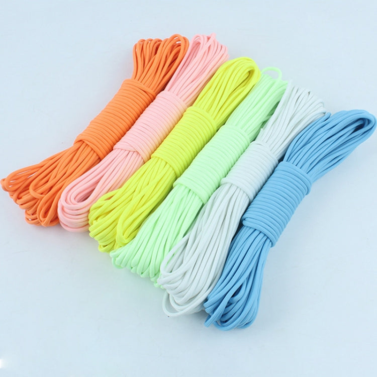 20m 9-Core Nylon+Polyester Full-light Outdoor Camping Tent Rescue Bundled Fluorescent Climbing Rope(White) by bashfashion
