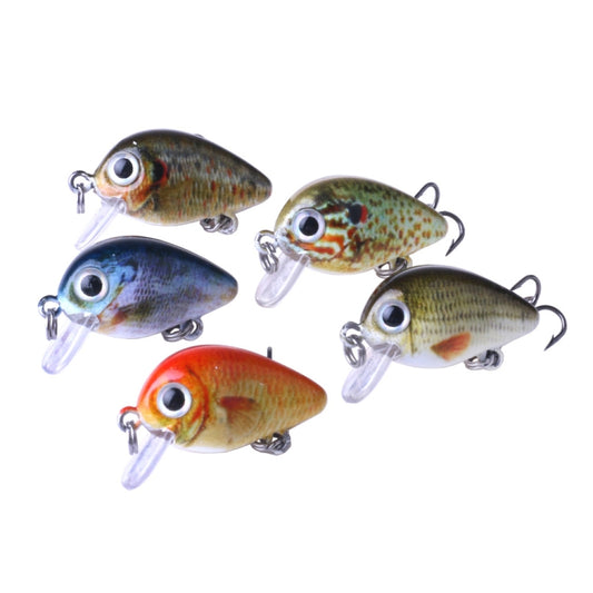 HENGJIA 5 PCS 2.7cm/1.5g Luya Rock Fishing Lures Bait Bionic Kit with Plastic Box by HENGJIA