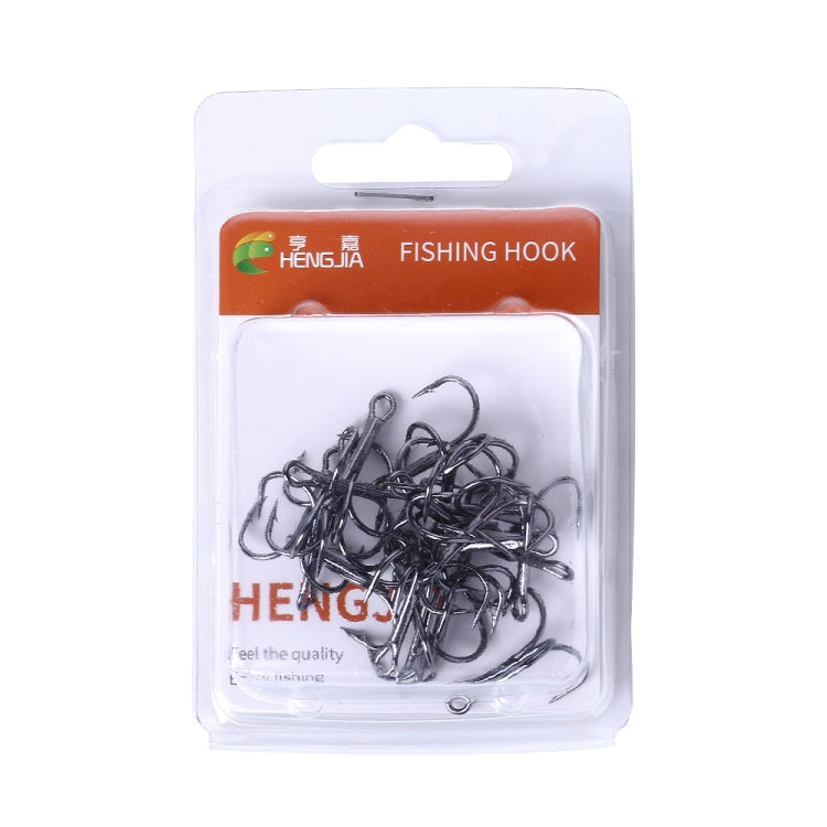 HENGJIA 20 PCS Classic Black High Carbon Steel Fishing Three-jaw Treble Hooks by HENGJIA