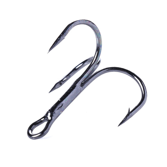 HENGJIA 20 PCS Classic Black High Carbon Steel Fishing Three-jaw Treble Hooks by HENGJIA