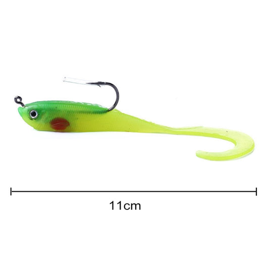 HENGJIA SO050-1 5 PCS 11cm/16g Luya Fishing Lure Fishing Gear Sea Bass Soft Fish with Hook by HENGJIA