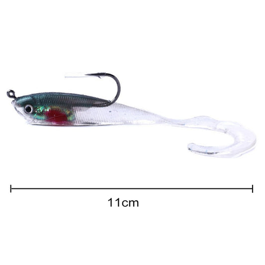 HENGJIA SO050-4 5 PCS 11cm/16g Luya Fishing Lure Fishing Gear Sea Bass Soft Fish with Hook by HENGJIA