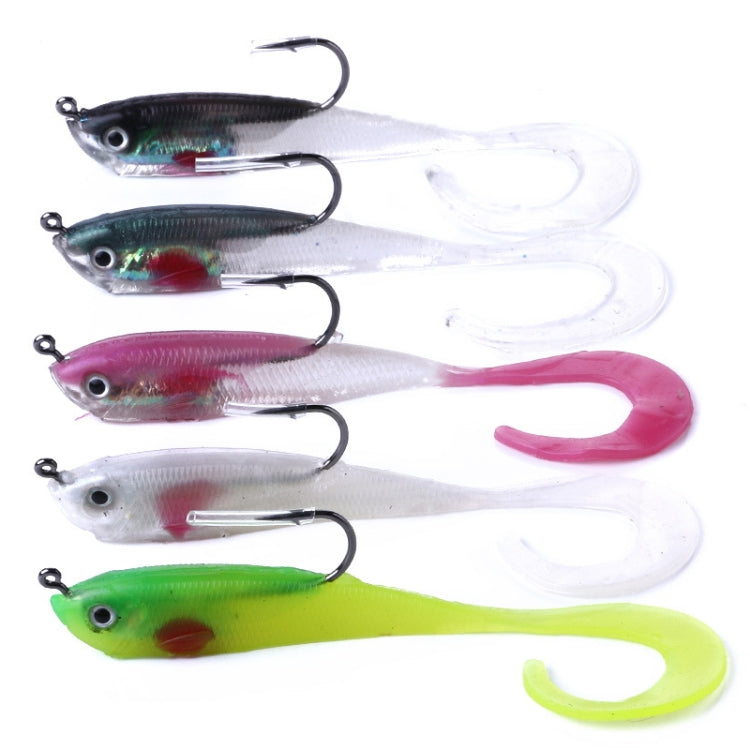 HENGJIA SO050-4 5 PCS 11cm/16g Luya Fishing Lure Fishing Gear Sea Bass Soft Fish with Hook by HENGJIA