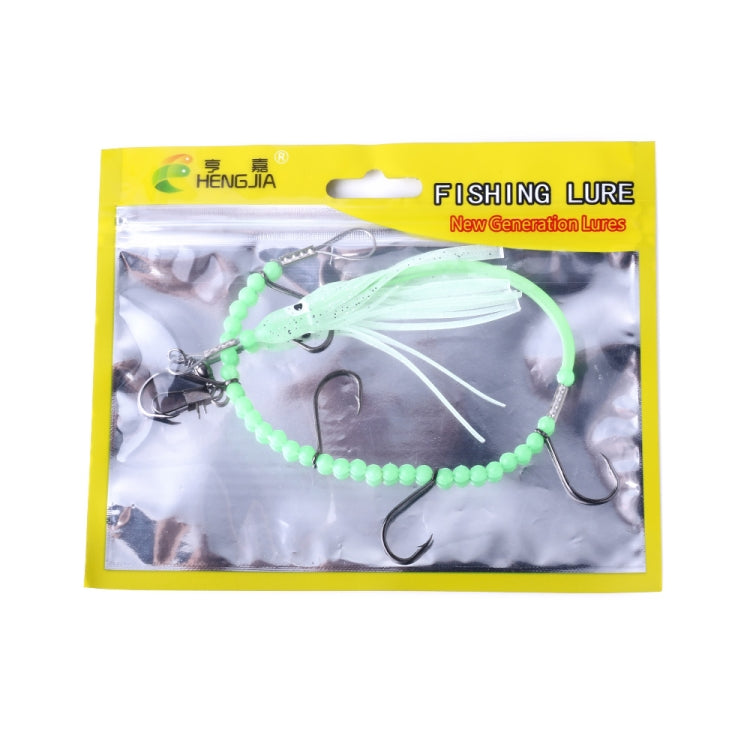 HENGJIA 32cm/7g Fishing Knife Fish Wire Luminous Night Light Octopus Squid Hook 5 Hooks by HENGJIA
