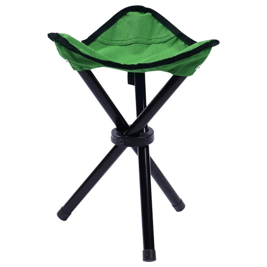 Hiking Outdoor Camping Fishing Folding Stool Portable Triangle Chair Maximum Load 100KG Folding Chair Size:22 x 22 x 31cm(Green) by bashfashion