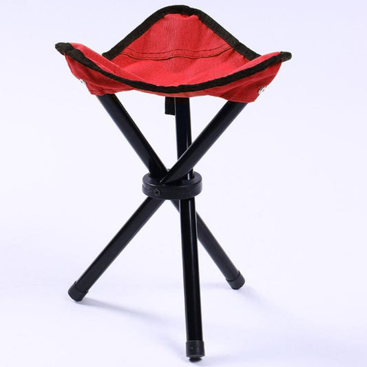 Hiking Outdoor Camping Fishing Folding Stool Portable Triangle Chair Maximum Load 100KG Folding Chair Size:22 x 22 x 31cm(Red) by bashfashion