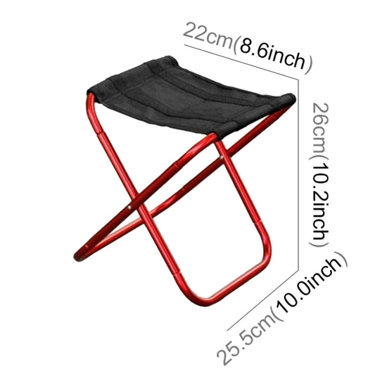 Outdoor Portable Folding Stool, Size: 25*22*26cm(Red) by bashfashion