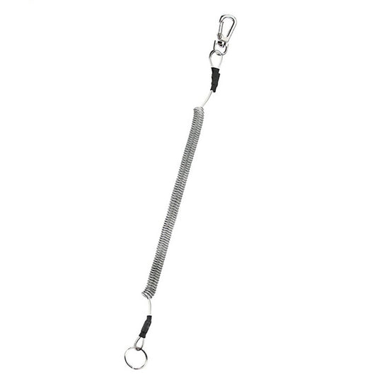 Outdoor Multi-functional Anti-lost Keychain TPU Spring Lanyard, Length: 32cm (Grey) by bashfashion