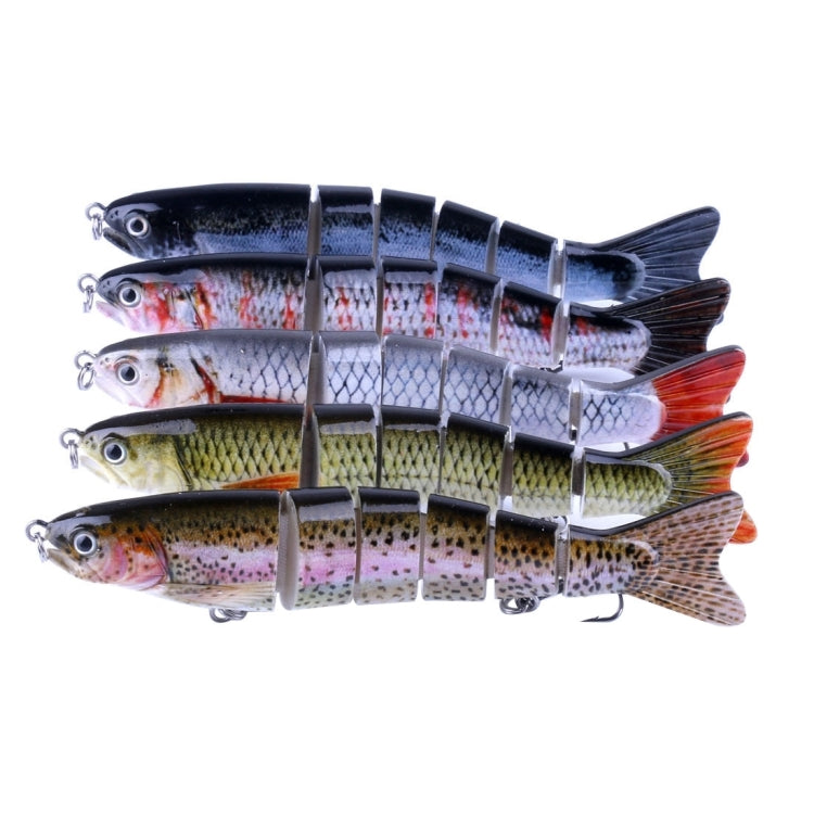 HENGJIA JM026 6# 12.7cm 22g Multi-section Plastic Hard Baits Artificial Fishing Lures with Treble Hook, Random Color Delivery by HENGJIA