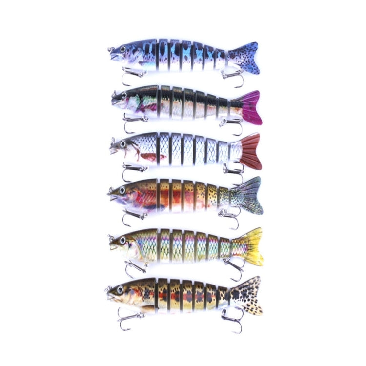 HENGJIA JM027-X 12.7cm 18g Multi-section Plastic Hard Baits Artificial Fishing Lures with Treble Hook, Random Color Delivery by HENGJIA