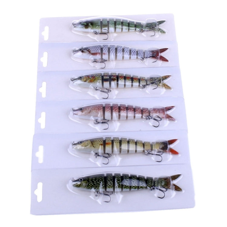 HENGJIA JM024-X 6# 13.6cm 18.7g Multi-section Plastic Hard Baits Artificial Fishing Lures with Treble Hook, Random Color Delivery by HENGJIA