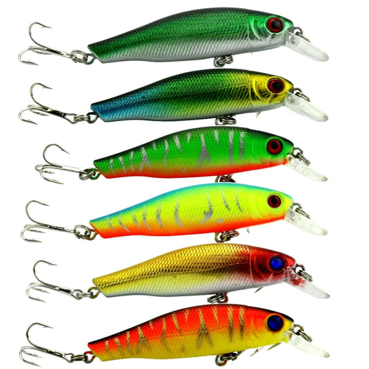 HENGJIA 6 PCS 8.5cm 8.9g Minnow Plastic Hard Baits Fishing Lures Set Fishing Tackle Baits by HENGJIA