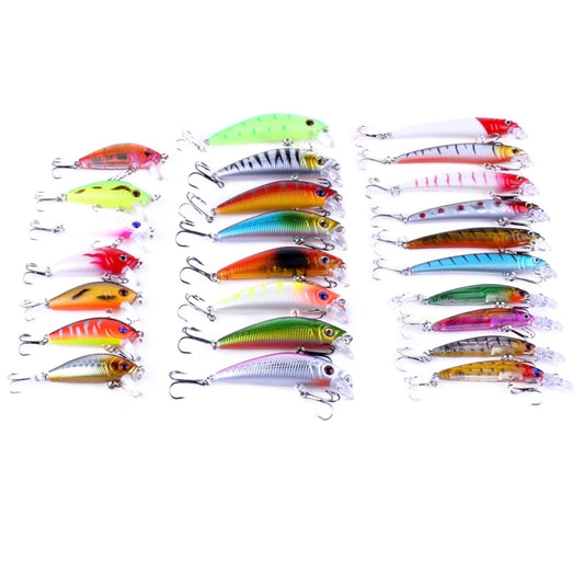HENGJIA 26 PCS Minnow Fishing Lure Set 4 Models Fishing Tackle Plastic Hard Bait by HENGJIA