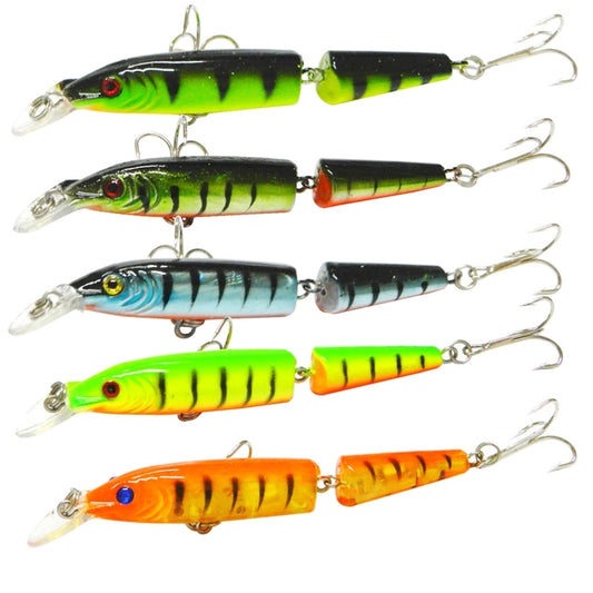 HENGJIA 5 PCS 10.5cm 9.6g 2-section Plastic Hard Baits Fishing Lures Set Tackle Baits by HENGJIA